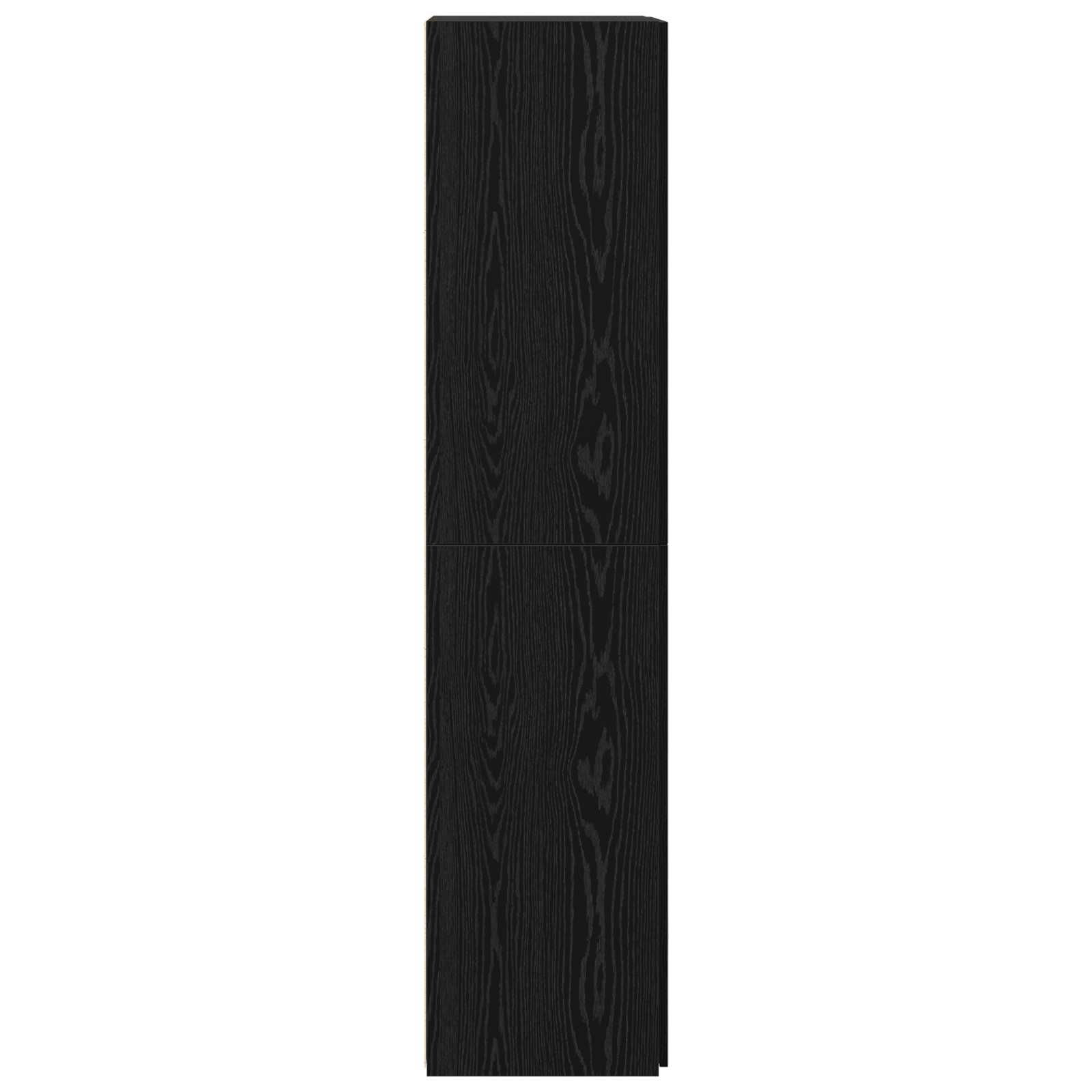 Highboard 2 pcs Schwarz Eichen-Optik 80 x 42 x 185 cm