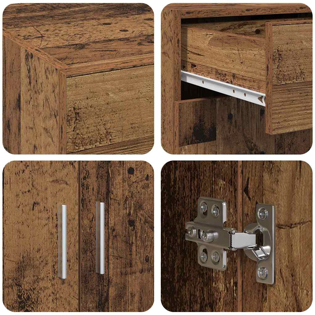 Aufbewahrungsschrank Altholz 80 x 42,5 x 93 cm