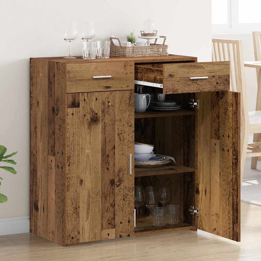 Aufbewahrungsschrank Altholz 80 x 42,5 x 93 cm
