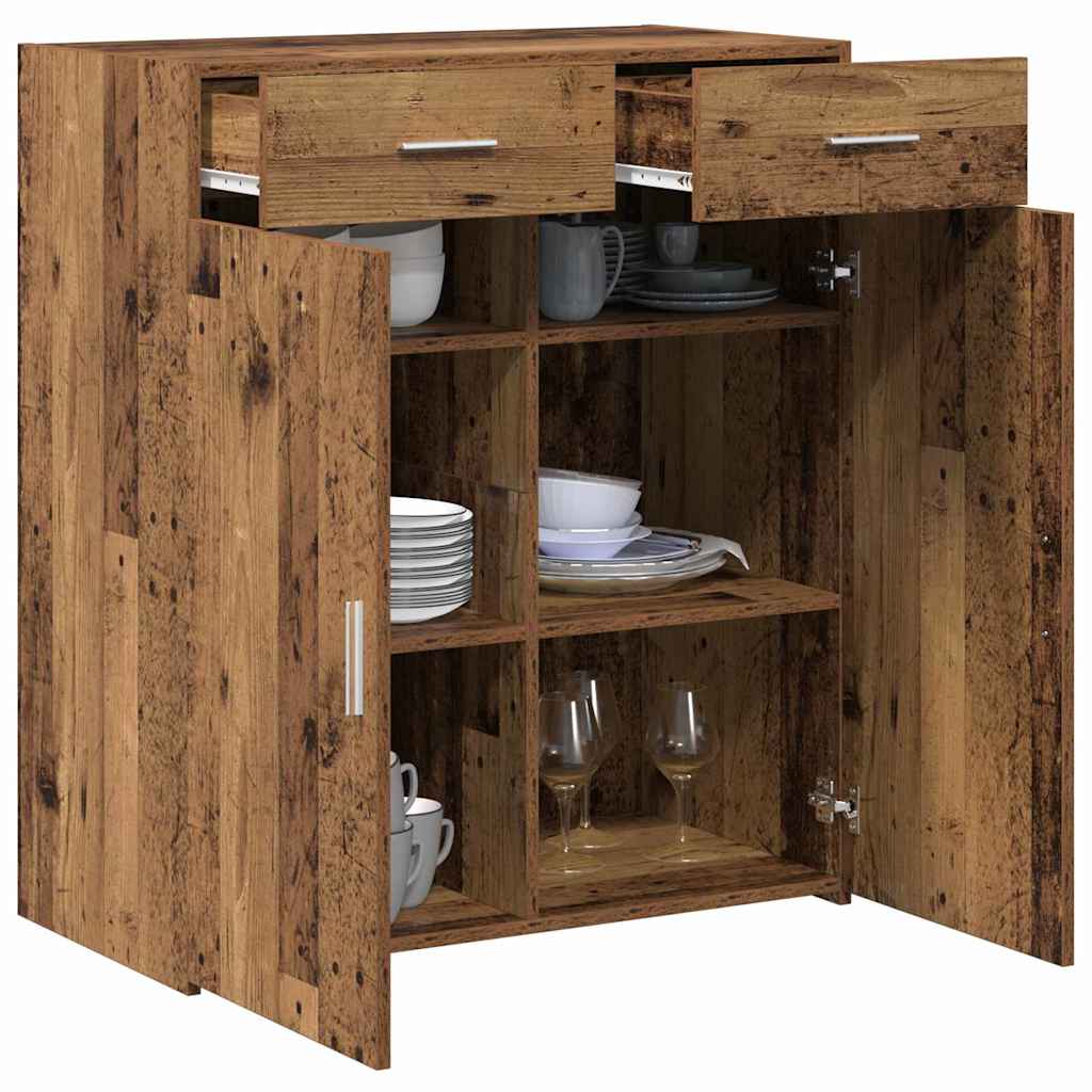 Aufbewahrungsschrank Altholz 80 x 42,5 x 93 cm