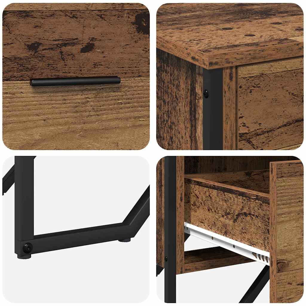 Kommode mit Schubladen 2 pcs Altholz 91 x 35,5 x 74,5 cm