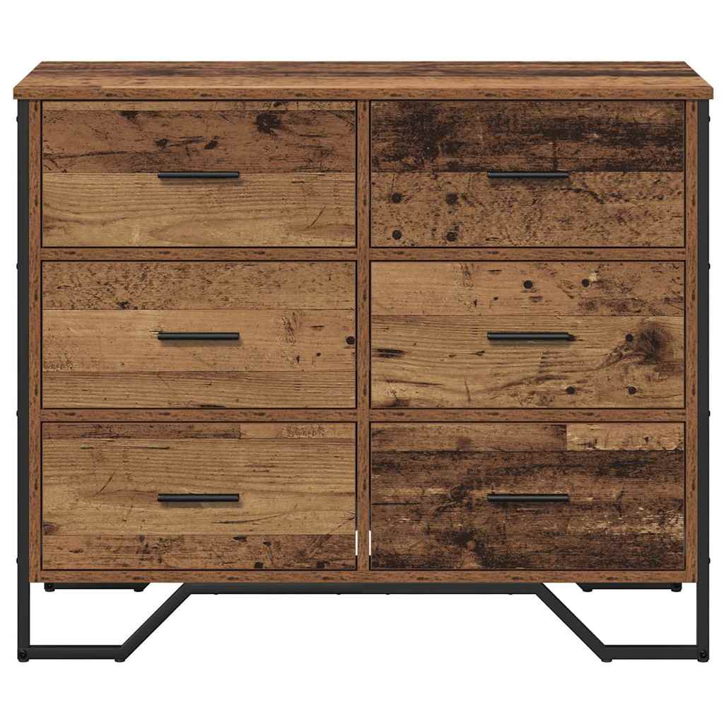 Kommode mit Schubladen 2 pcs Altholz 91 x 35,5 x 74,5 cm