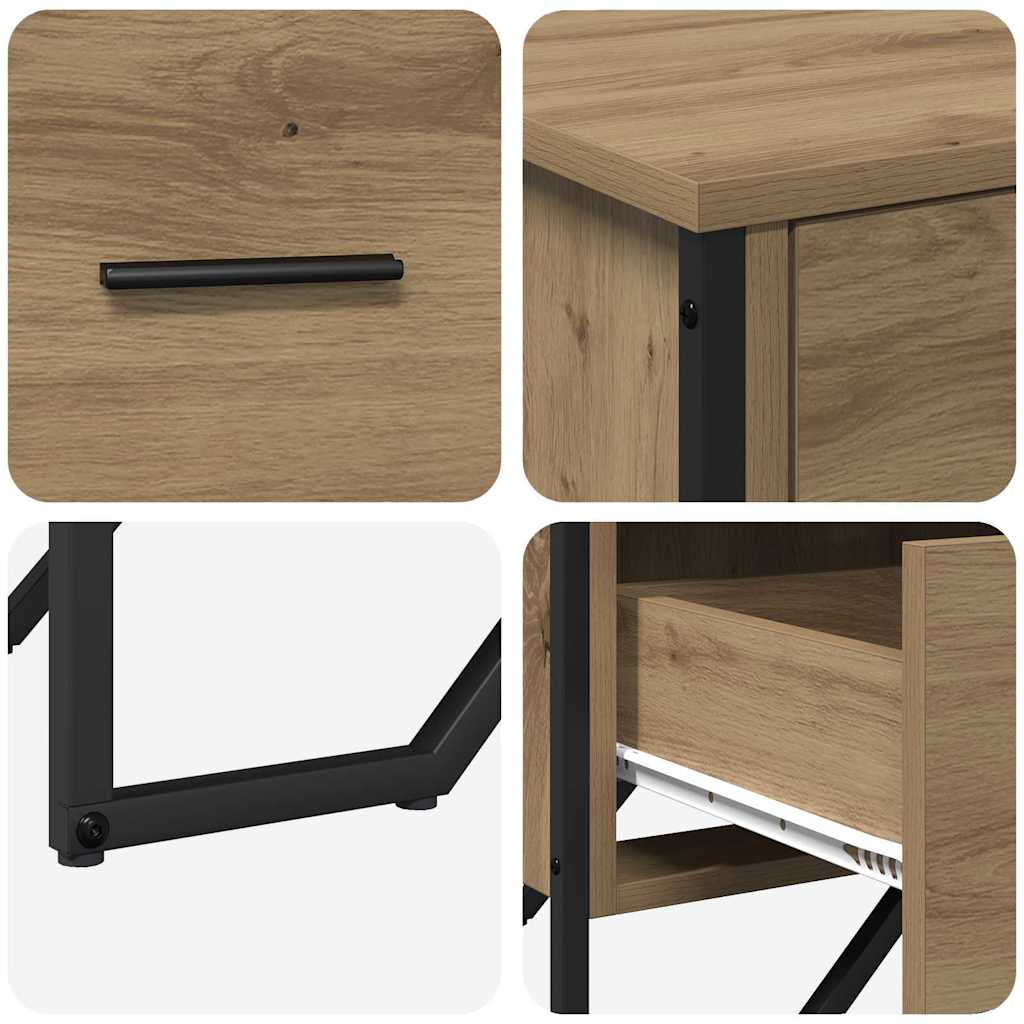 Kommode mit Schubladen 2 pcs Artisan-Eiche 91 x 35,5 x 74,5 cm