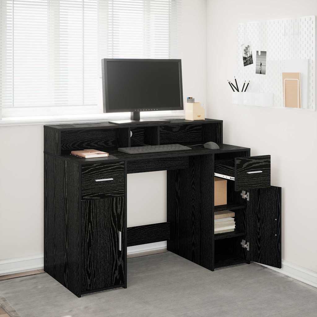Schreibtisch Schwarze Eiche Holzwerkstoff 120 x 55 x 91 cm