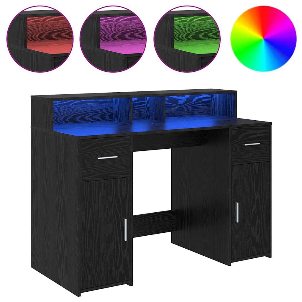 Schreibtisch Schwarze Eiche 120 x 55 x 91 cm Holzwerkstoff