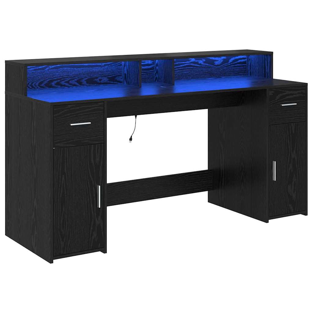 Schreibtisch Schwarze Eiche 160 x 55 x 91 cm Holzwerkstoff