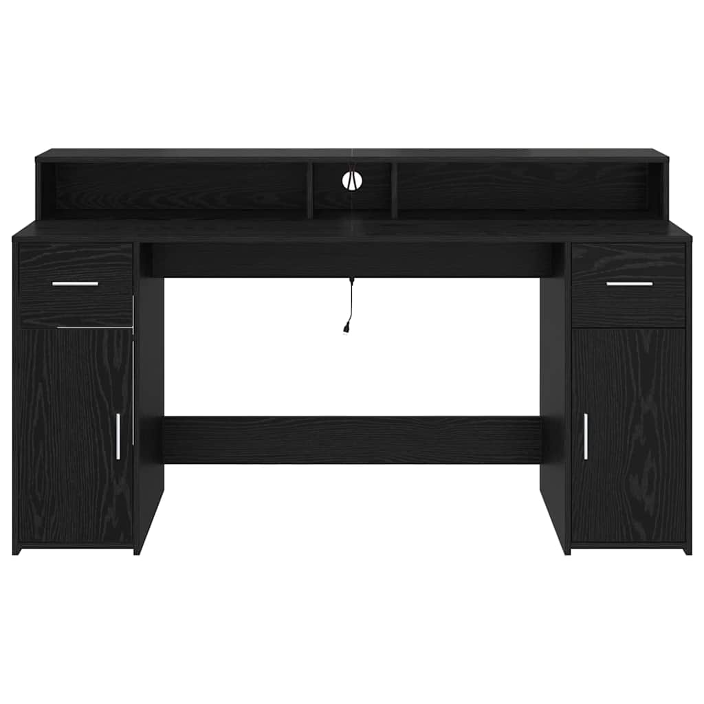Schreibtisch Schwarze Eiche 160 x 55 x 91 cm Holzwerkstoff