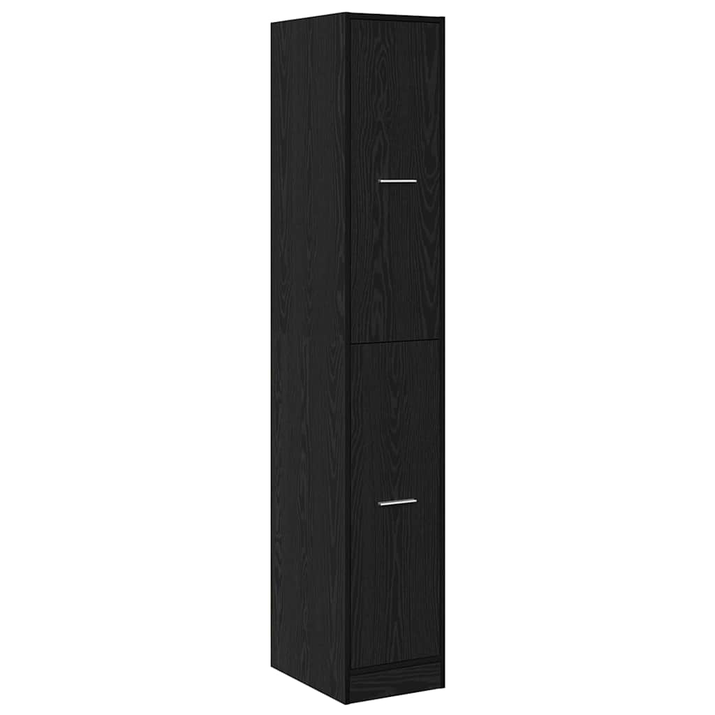 Apothekerschrank Schwarz Eichen-Optik 30 x 41 x 174.5 cm