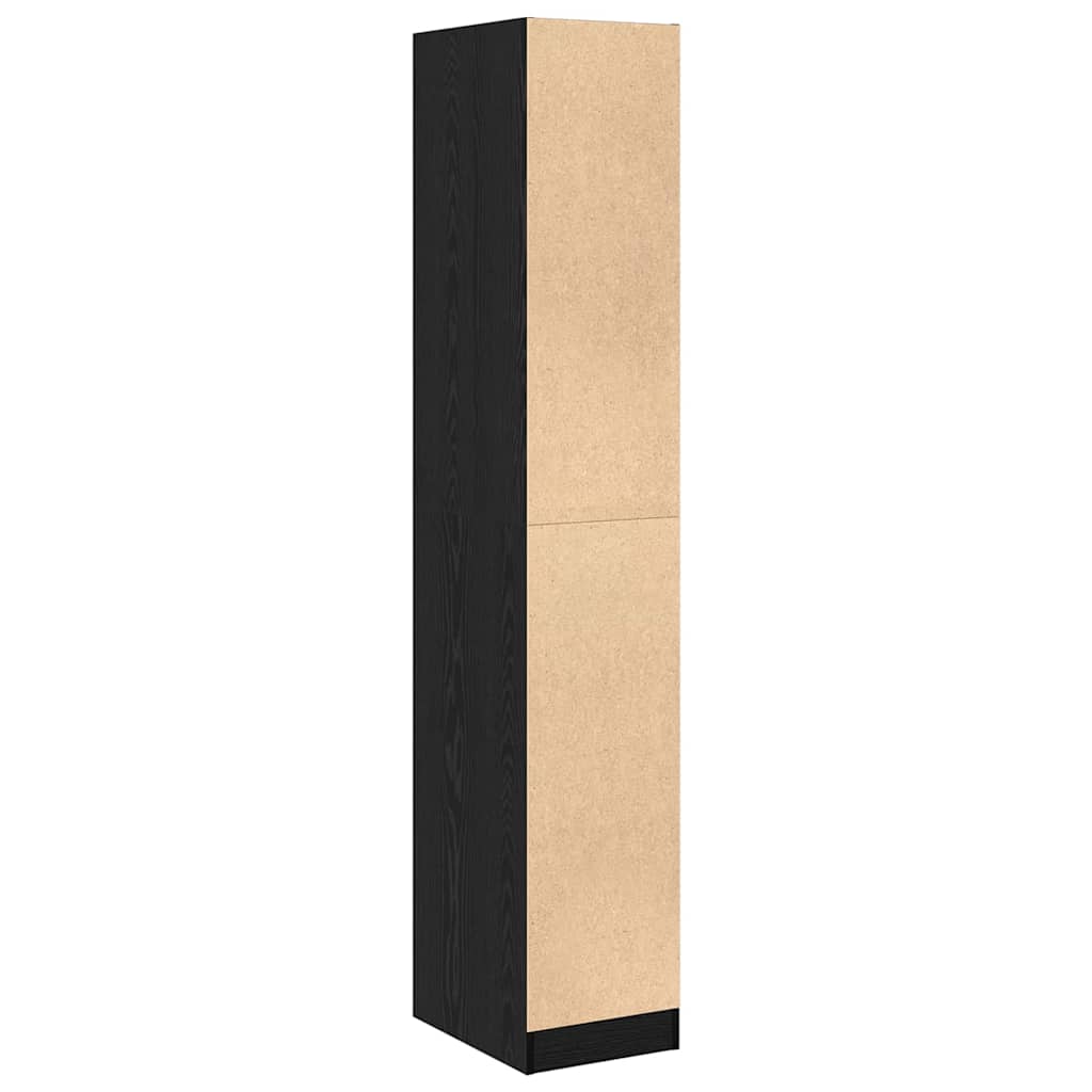 Apothekerschrank Schwarz Eichen-Optik 30 x 41 x 174.5 cm