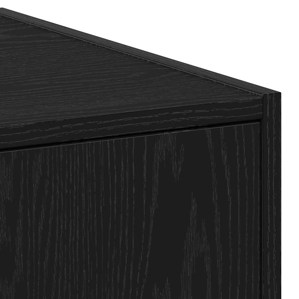 Apothekerschrank Schwarz Eichen-Optik 40 x 41 x 174.5 cm