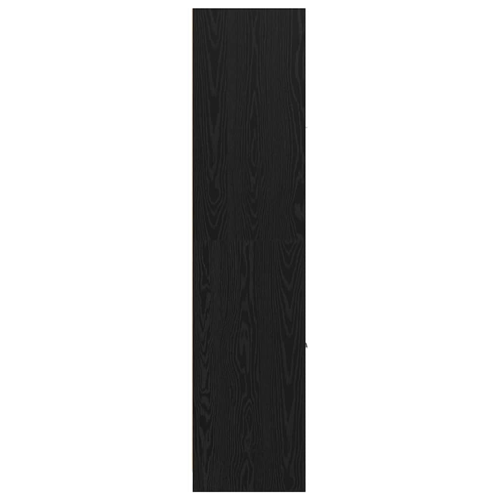 Apothekerschrank Schwarz Eichen-Optik 40 x 41 x 174.5 cm