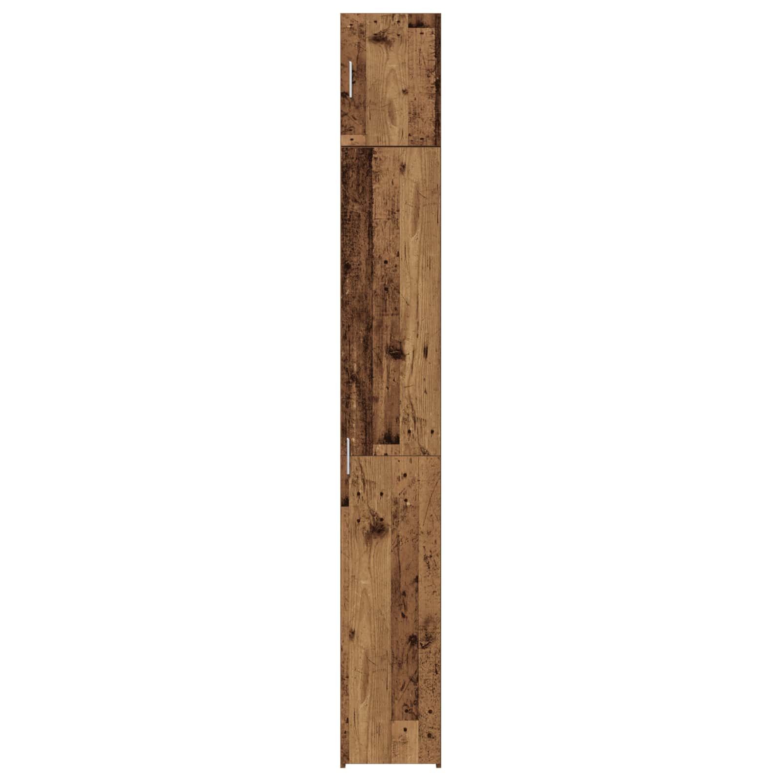 Lagerschrank mit Regalen Altholz 30 x 42,5 x 225 cm