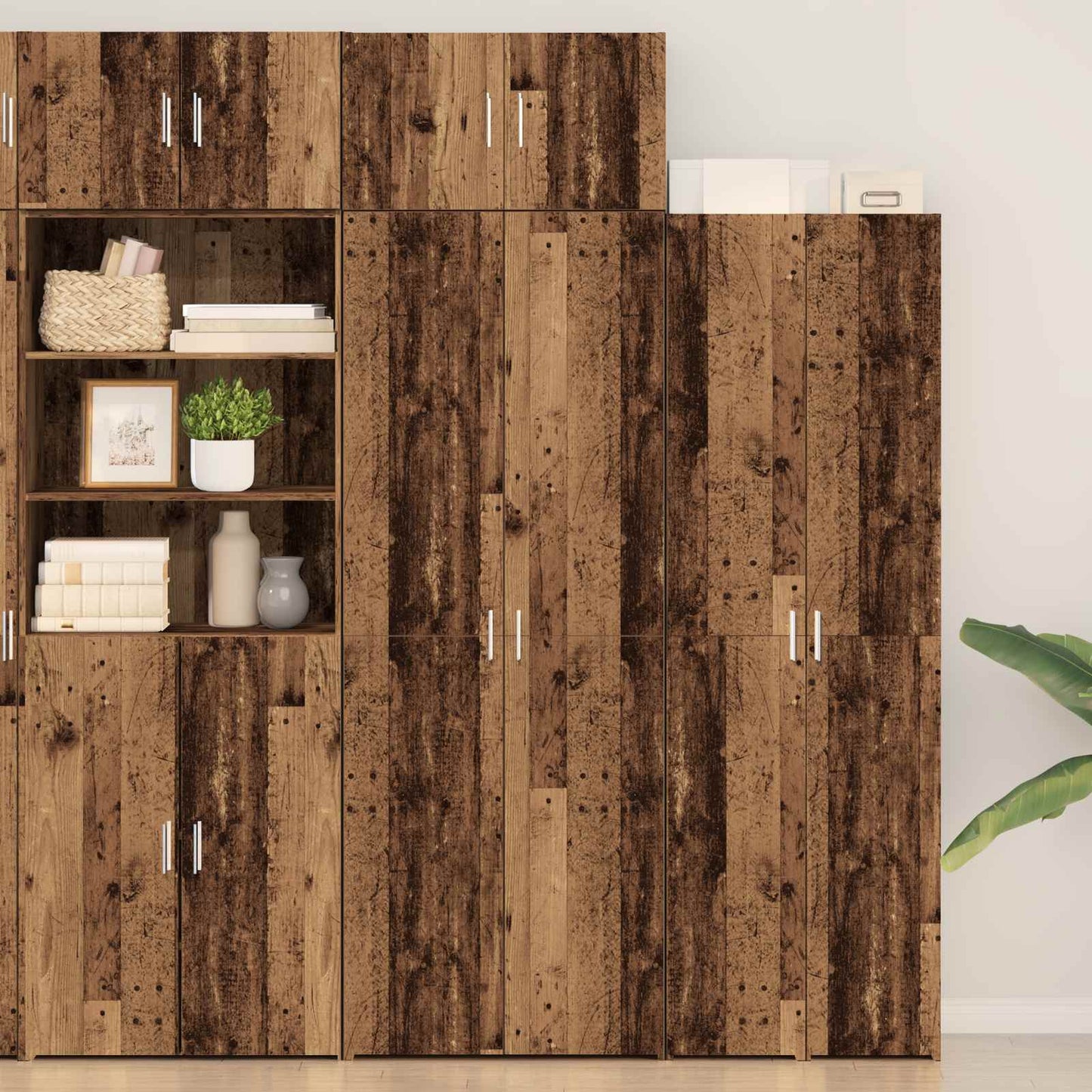 Aufbewahrungsschrank 3 pcs Altholz