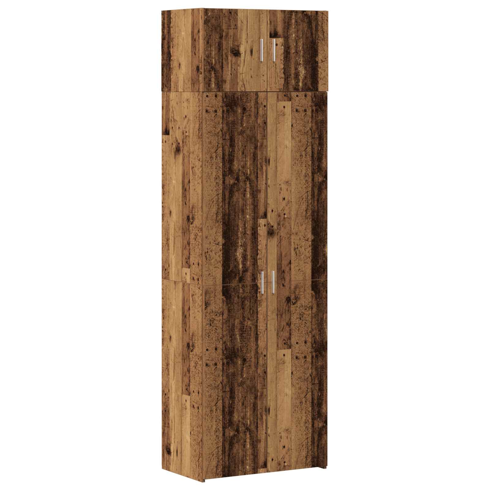 Aufbewahrungsschrank 2 Stk. Altholz 70 x 42,5 x 185 cm