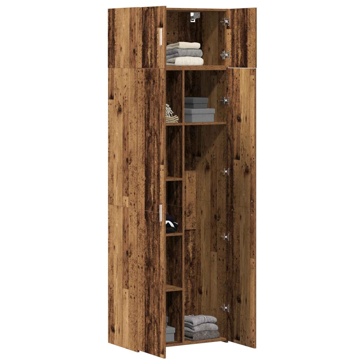 Aufbewahrungsschrank 2 Stk. Altholz 70 x 42,5 x 185 cm