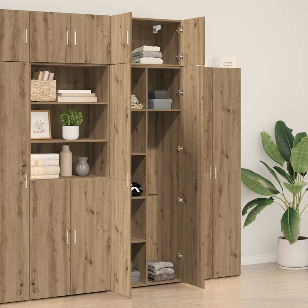 Aufbewahrungsschrank 3 stk. Artisan-Eiche 70 x 42,5 x 185 cm