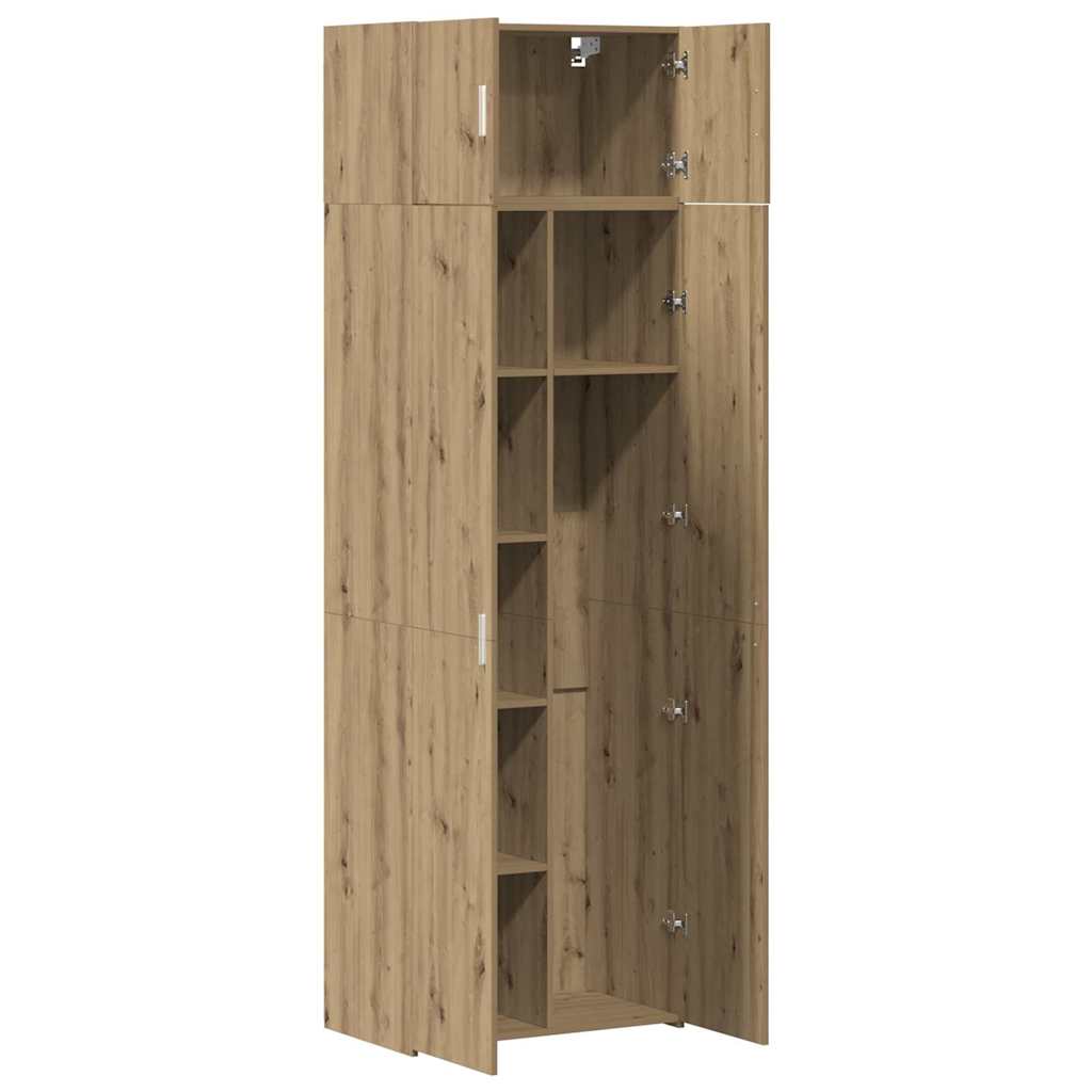 Aufbewahrungsschrank 3 stk. Artisan-Eiche 70 x 42,5 x 185 cm
