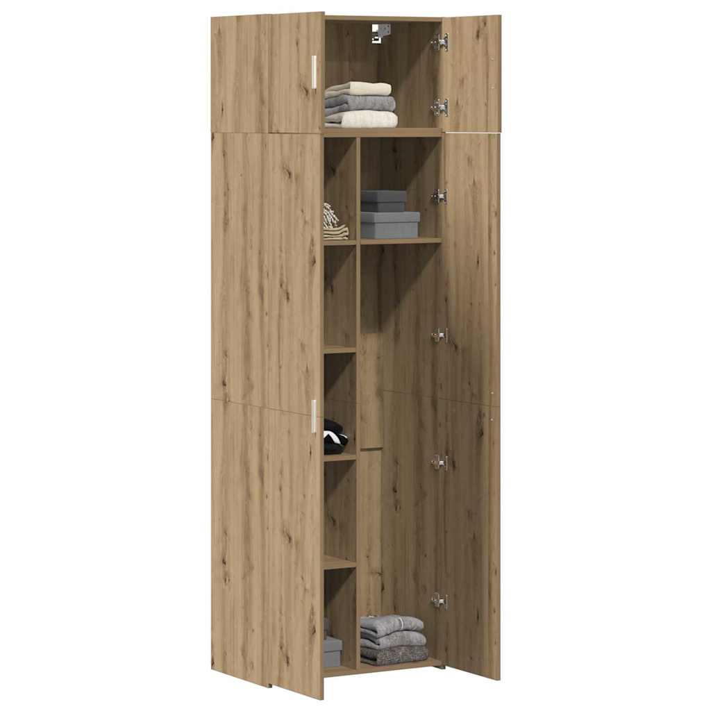 Aufbewahrungsschrank 3 stk. Artisan-Eiche 70 x 42,5 x 185 cm