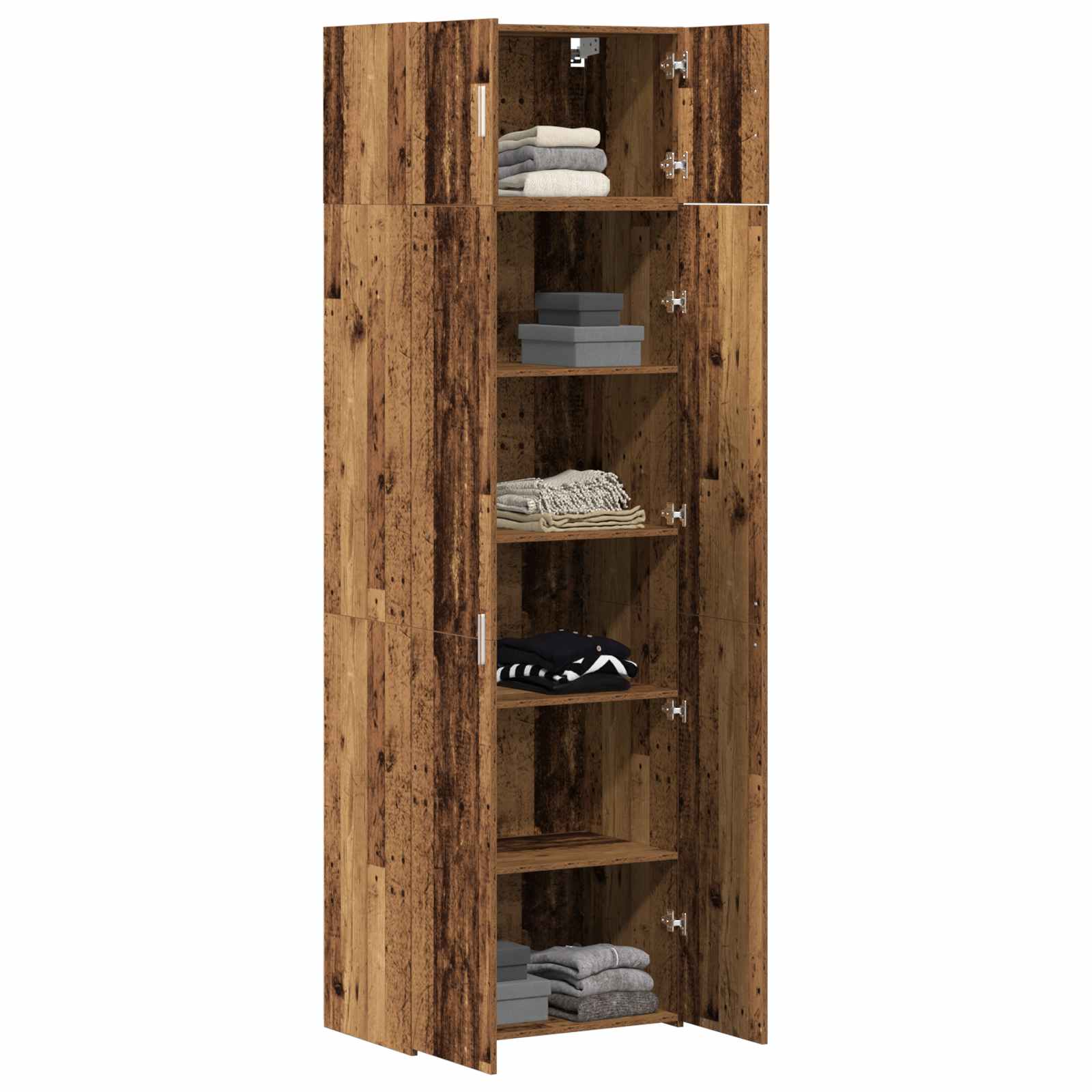 Aufbewahrungsschrank 2 Stk. Altholz 70 x 42,5 x 225 cm