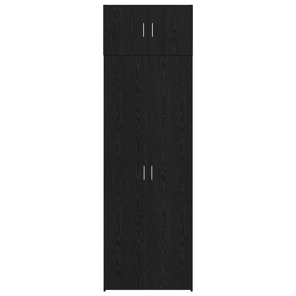 Aufbewahrungsschrank 3 pcs Schwarz Eichen-Optik