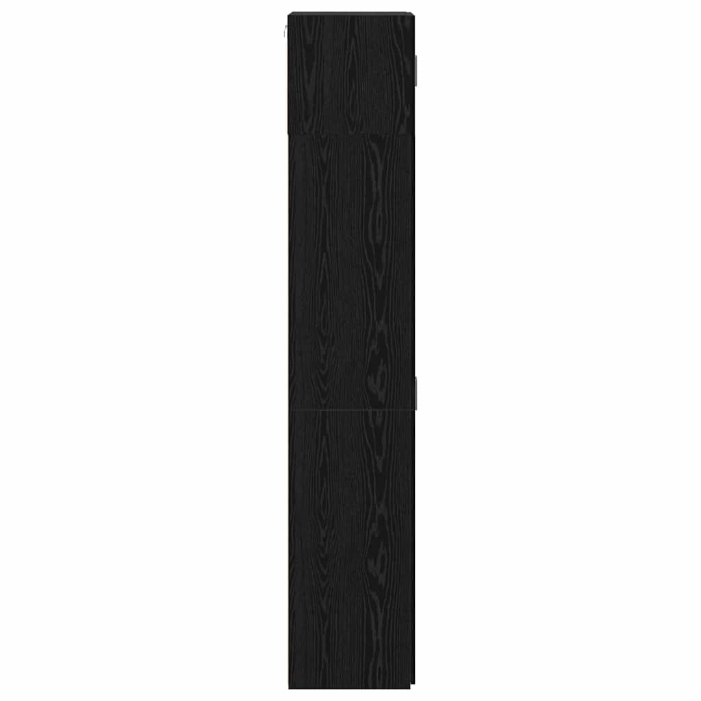 Aufbewahrungsschrank 3 pcs Schwarz Eichen-Optik