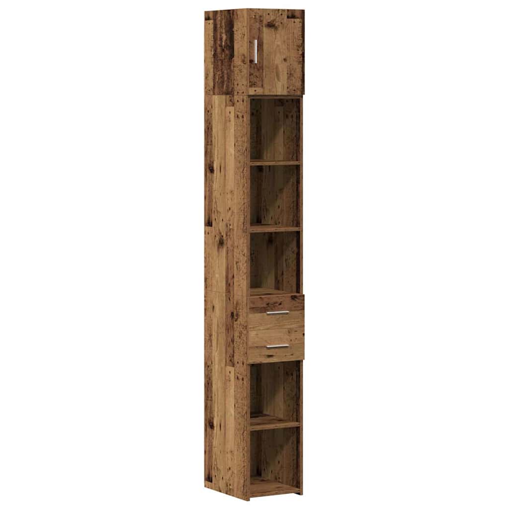 Aufbewahrungsschrank 2 stk. Altholz 30 x 42,5 x 225 cm