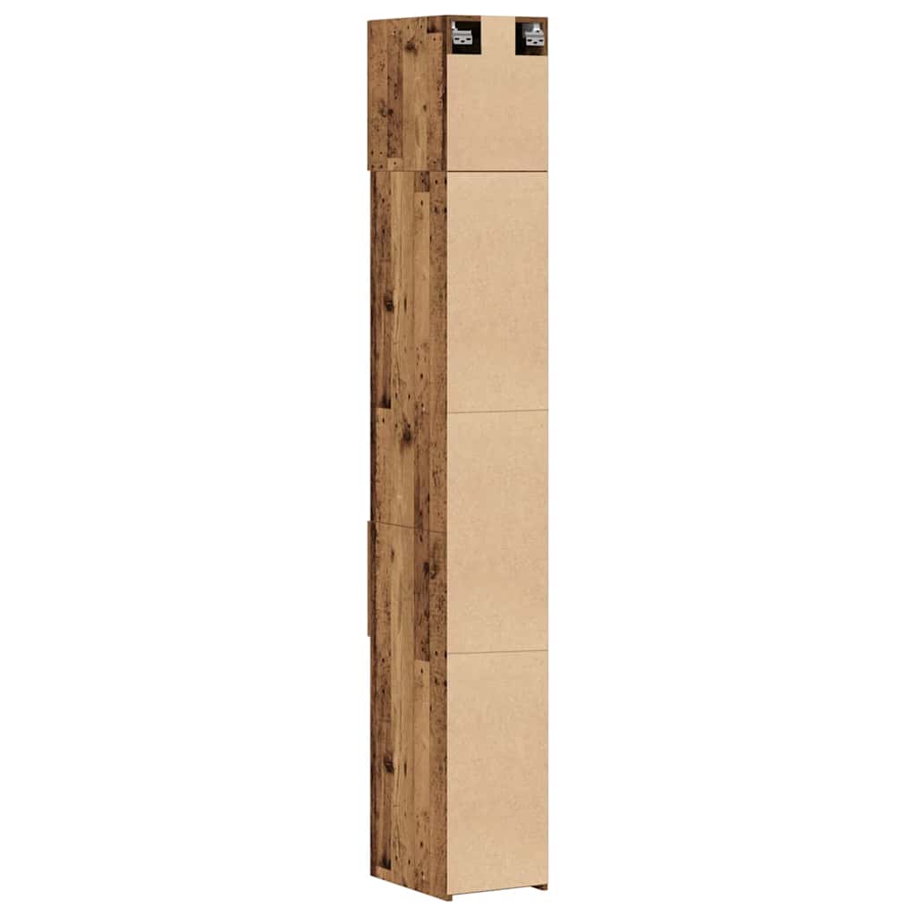 Aufbewahrungsschrank 2 stk. Altholz 30 x 42,5 x 225 cm