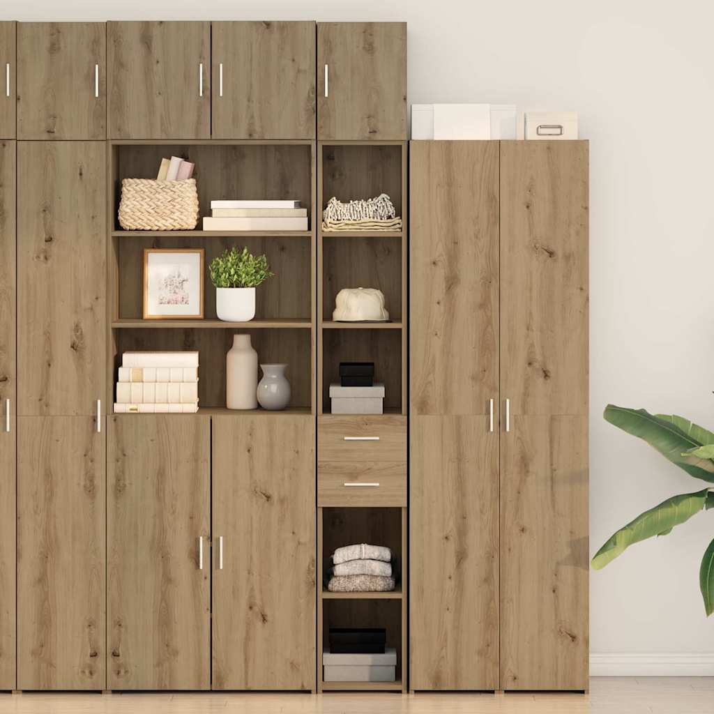 Aufbewahrungsschrank 2 stk. Artisan-Eiche 30 x 42,5 x 225 cm