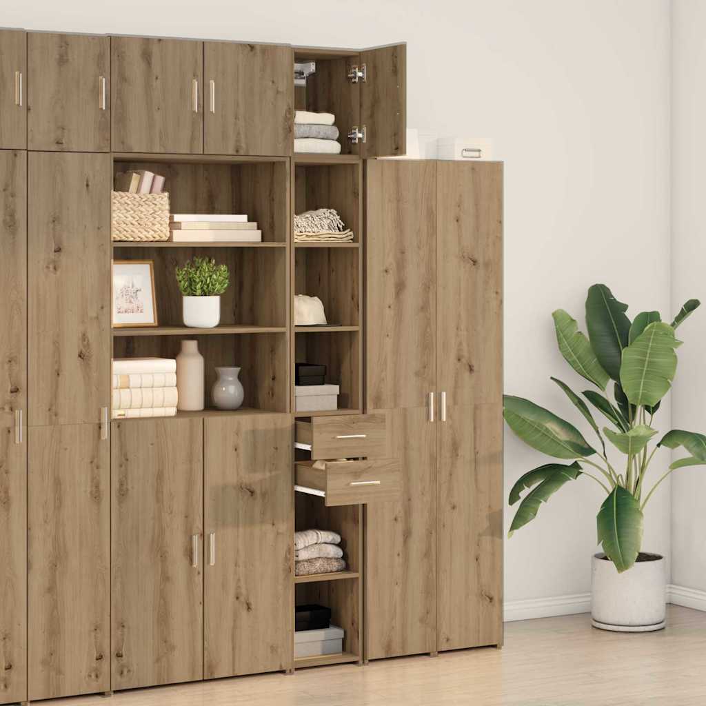 Aufbewahrungsschrank 2 stk. Artisan-Eiche 30 x 42,5 x 225 cm
