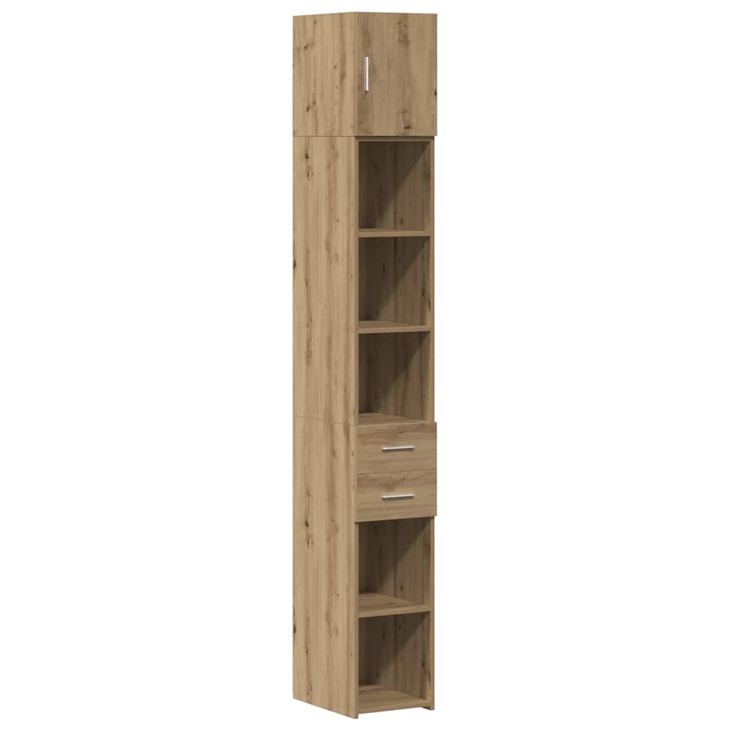 Schlanker Stauraum Schrank Artisan-Eiche 30 x 42.5 x 225 cm