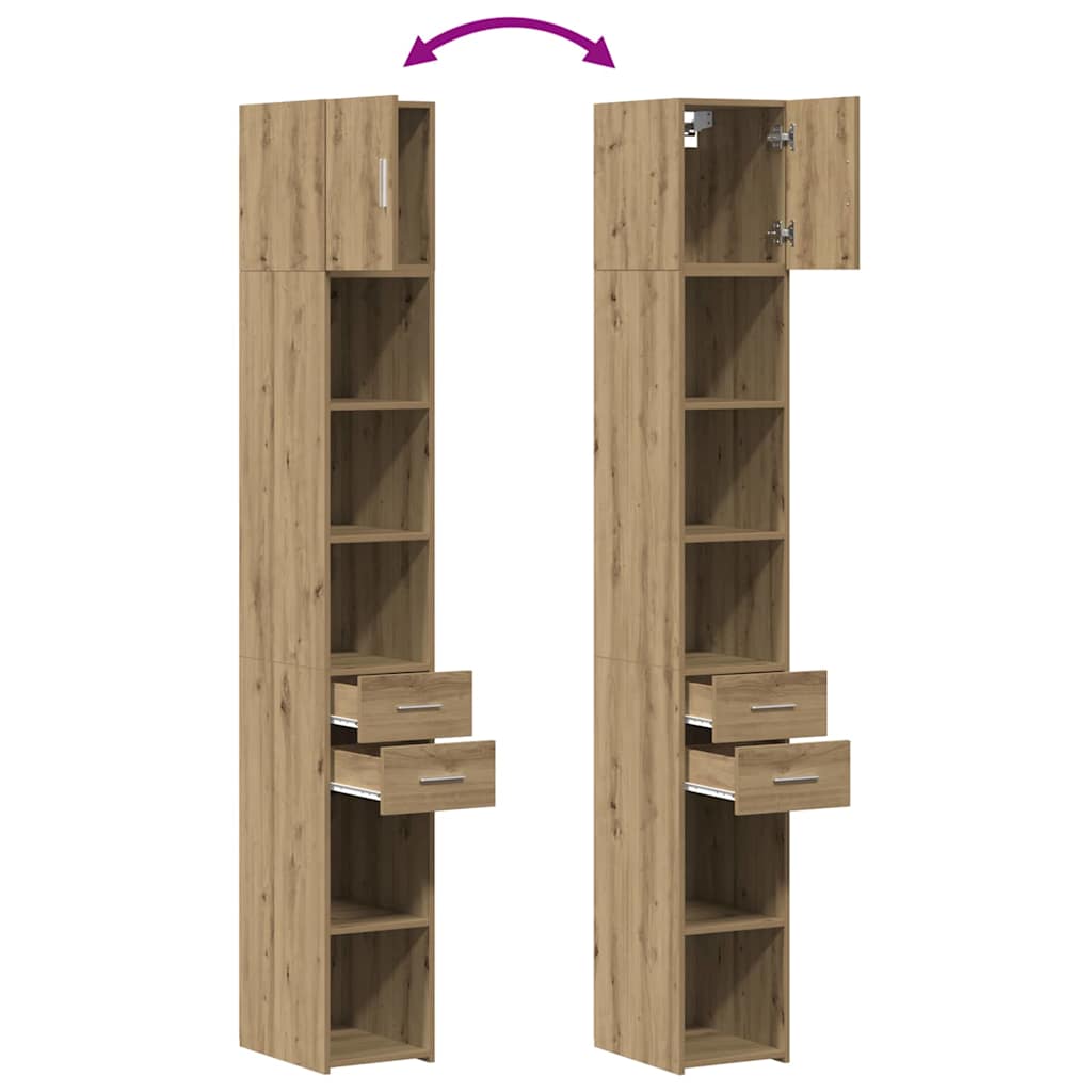 Aufbewahrungsschrank 2 stk. Artisan-Eiche 30 x 42,5 x 225 cm