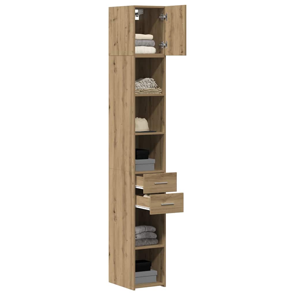 Aufbewahrungsschrank 2 stk. Artisan-Eiche 30 x 42,5 x 225 cm