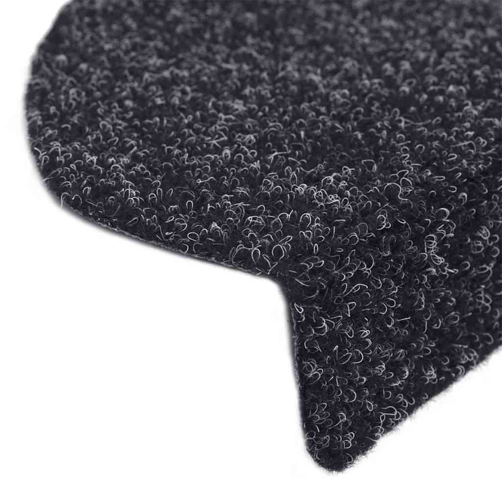 Stufenmatten Selbstklebend 20 Stk. 65x21x4 cm Schwarz Halbrund Groß