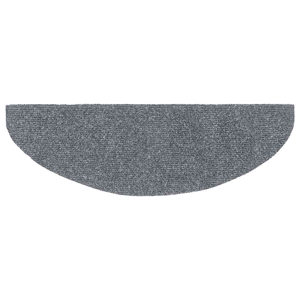 Stufenmatten Selbstklebend 20 Stk. 65x21x4 cm Hellgrau Halbrund Groß