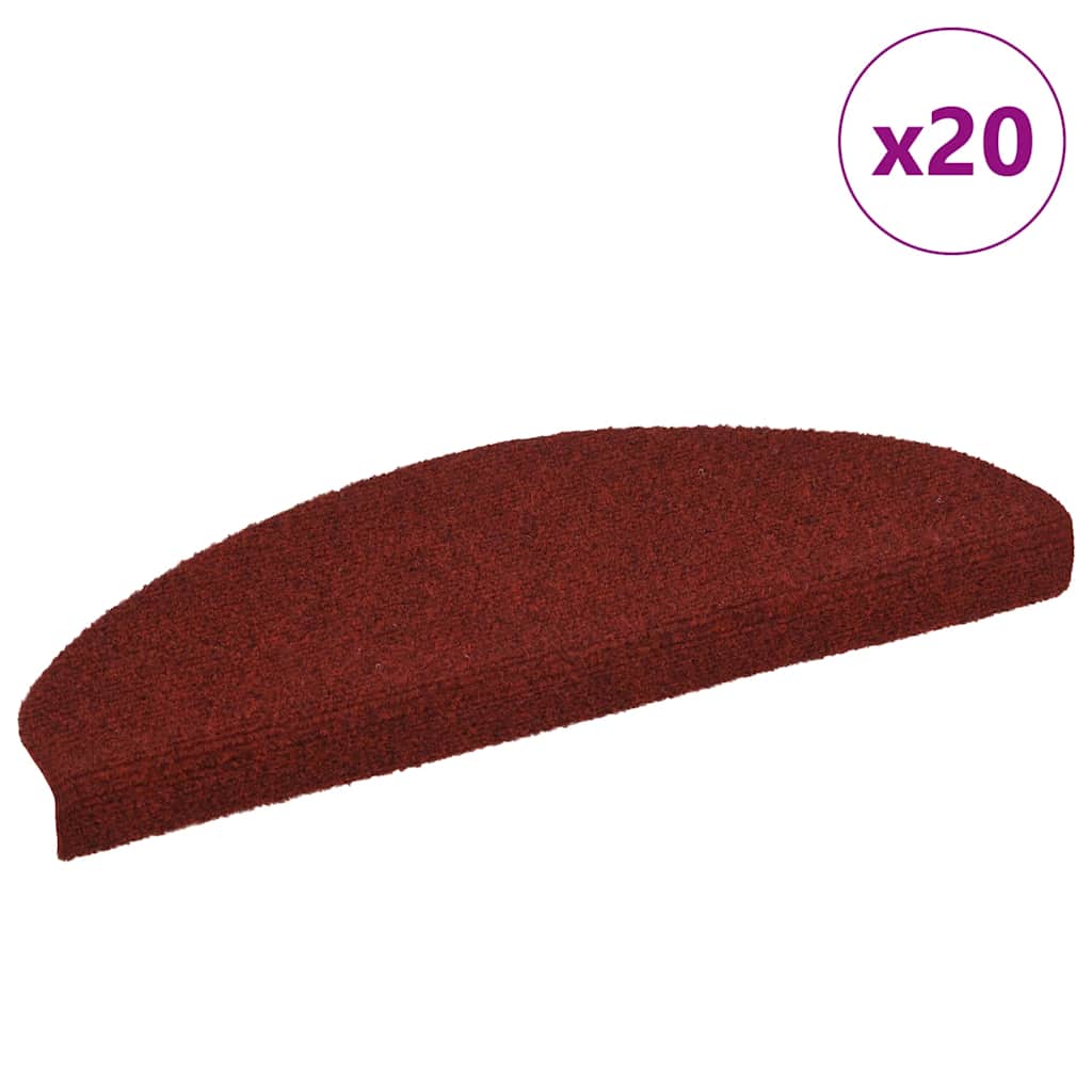 Stufenmatten Selbstklebend 20 Stk. 65x21x4 cm Bordeauxrot