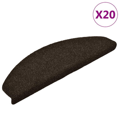 Stufenmatten Selbstklebend 20 Stk. 65x21x4 cm Dunkelbraun