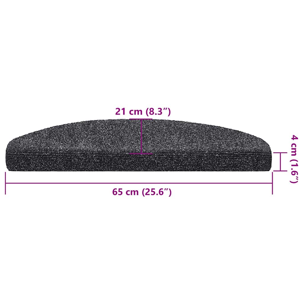 Stufenmatten Selbstklebend 30 Stk. 65x21x4 cm Dunkelgrau