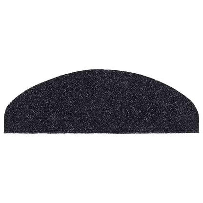 Stufenmatten Selbstklebend 30 Stk. 65x21x4 cm Schwarz Halbrund Groß