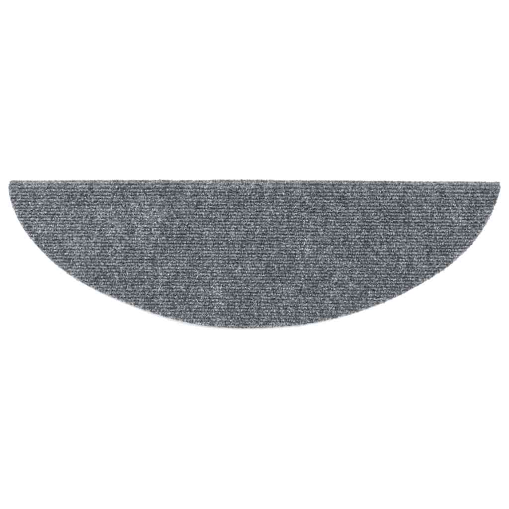 Stufenmatten Selbstklebend 20 Stk. 56x17x3 cm Hellgrau Halbrund
