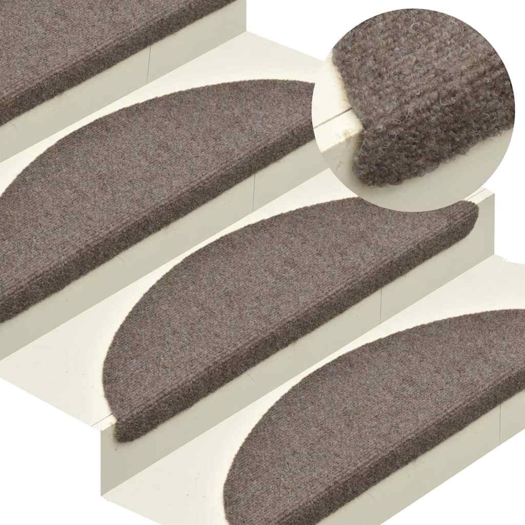 Stufenmatten Selbstklebend 20 Stk. 56x17x3 cm Beige Halbrund