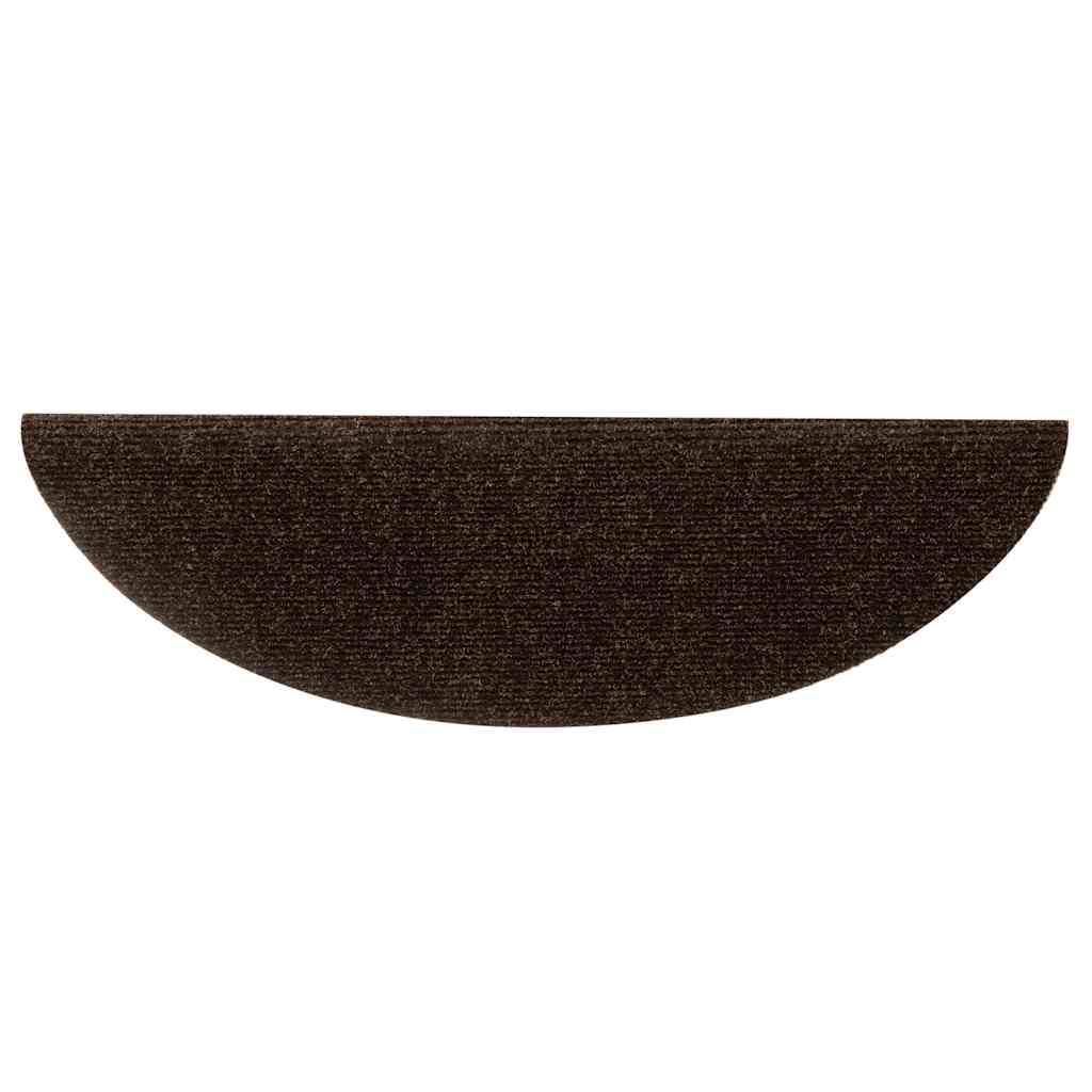 Stufenmatten Selbstklebend 30 Stk. 56x17x3 cm Braun Halbrund