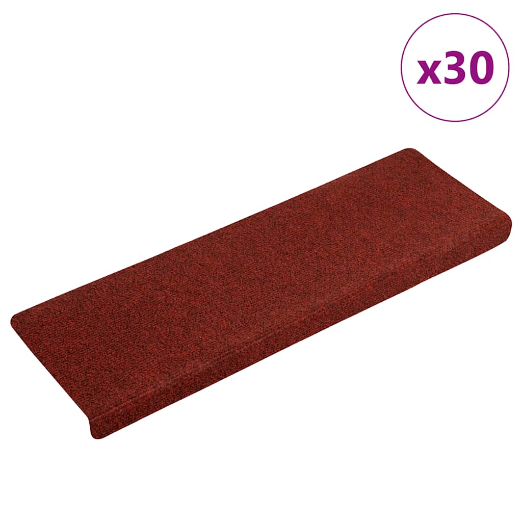 Stufenmatten Selbstklebend 30 Stk. 65x21x4 cm Bordeauxrot