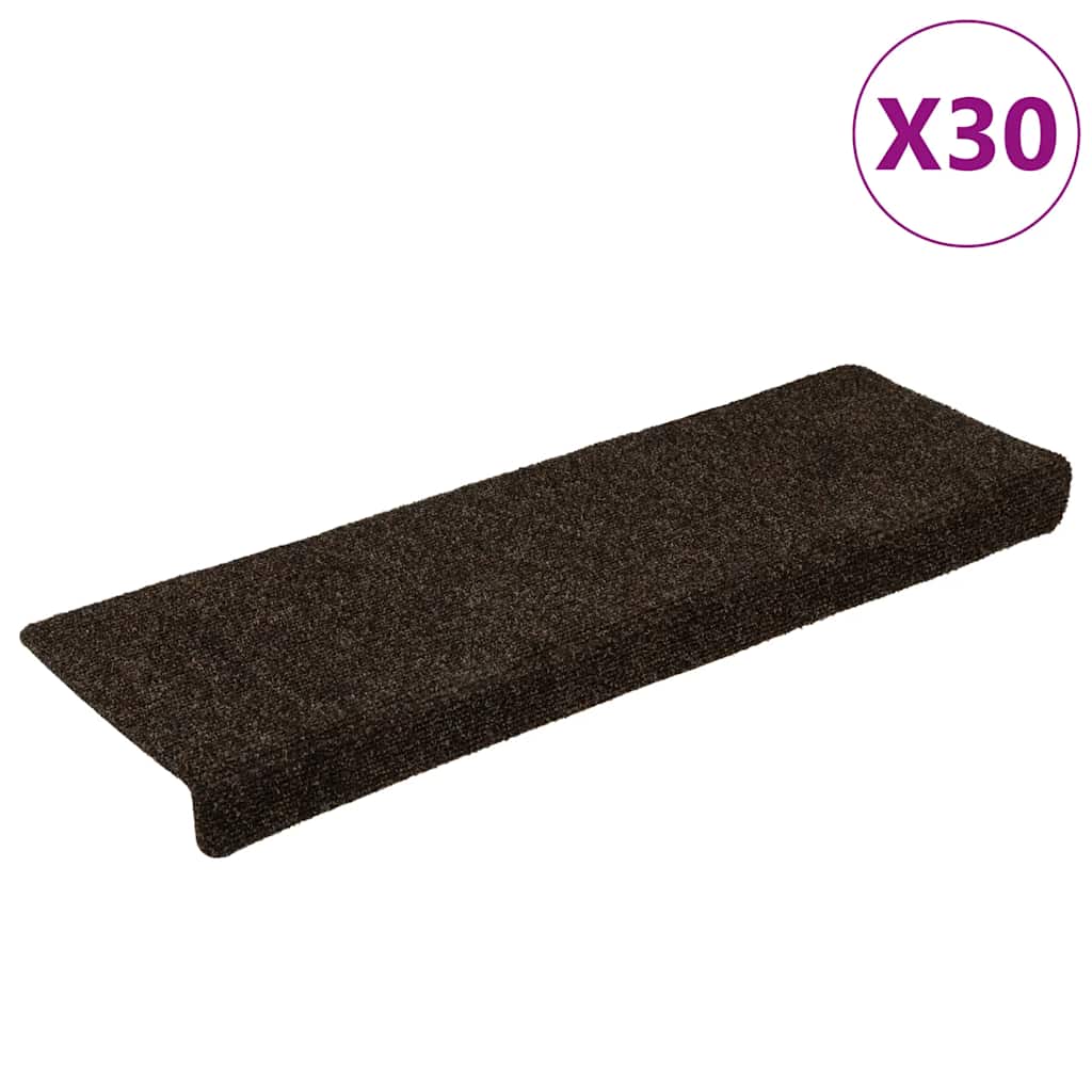 Stufenmatten Selbstklebend 30 Stk. 65x21x4 cm Dunkelbraun