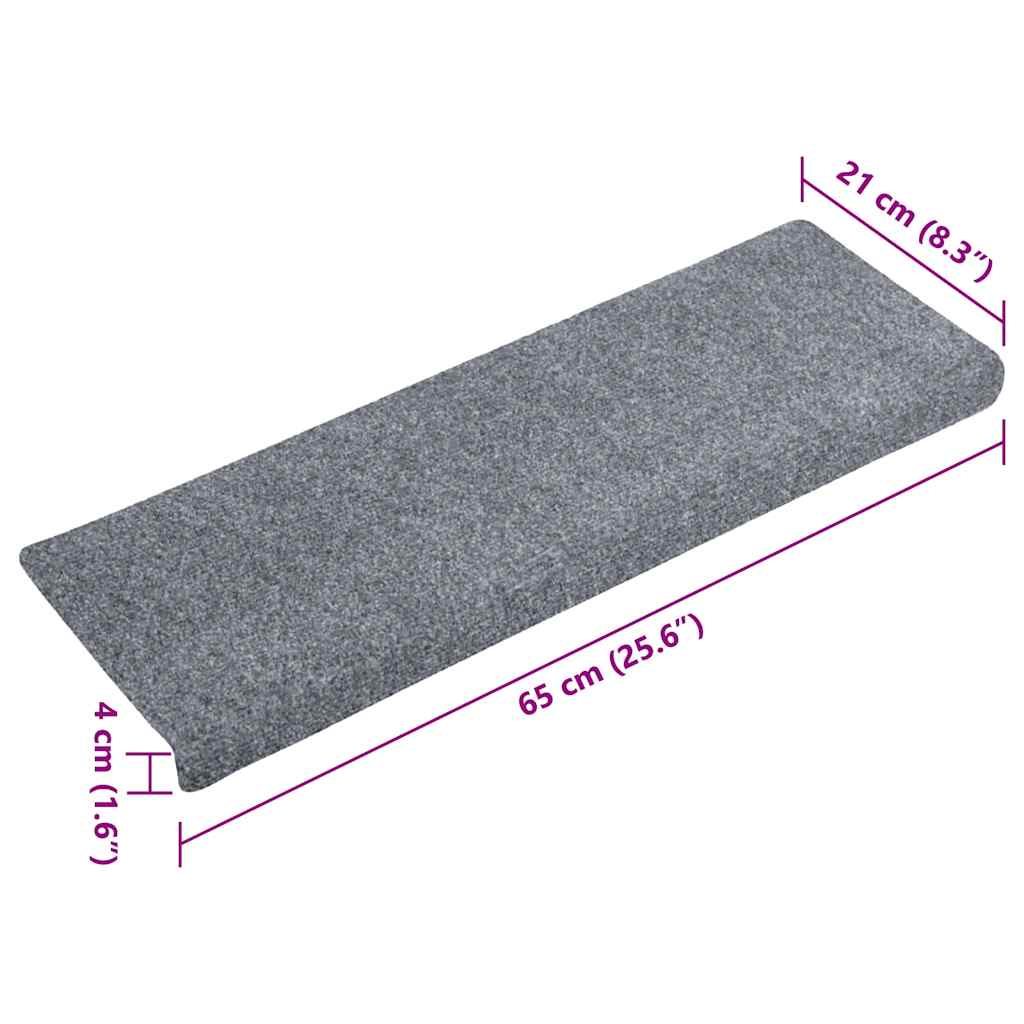Stufenmatten Selbstklebend 20 Stk. 65x21x4 cm Hellgrau