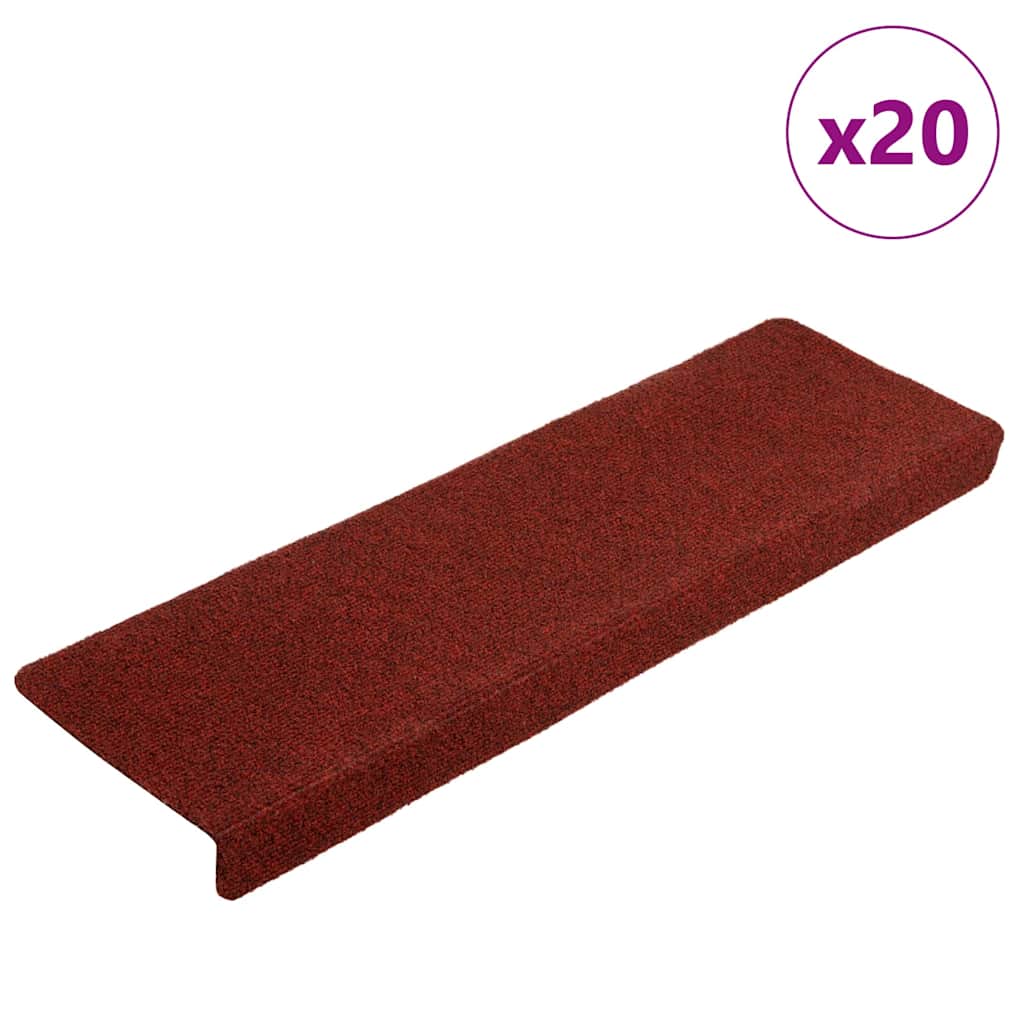 Stufenmatten Selbstklebend 20 Stk. 65x21x4 cm Bordeauxrot
