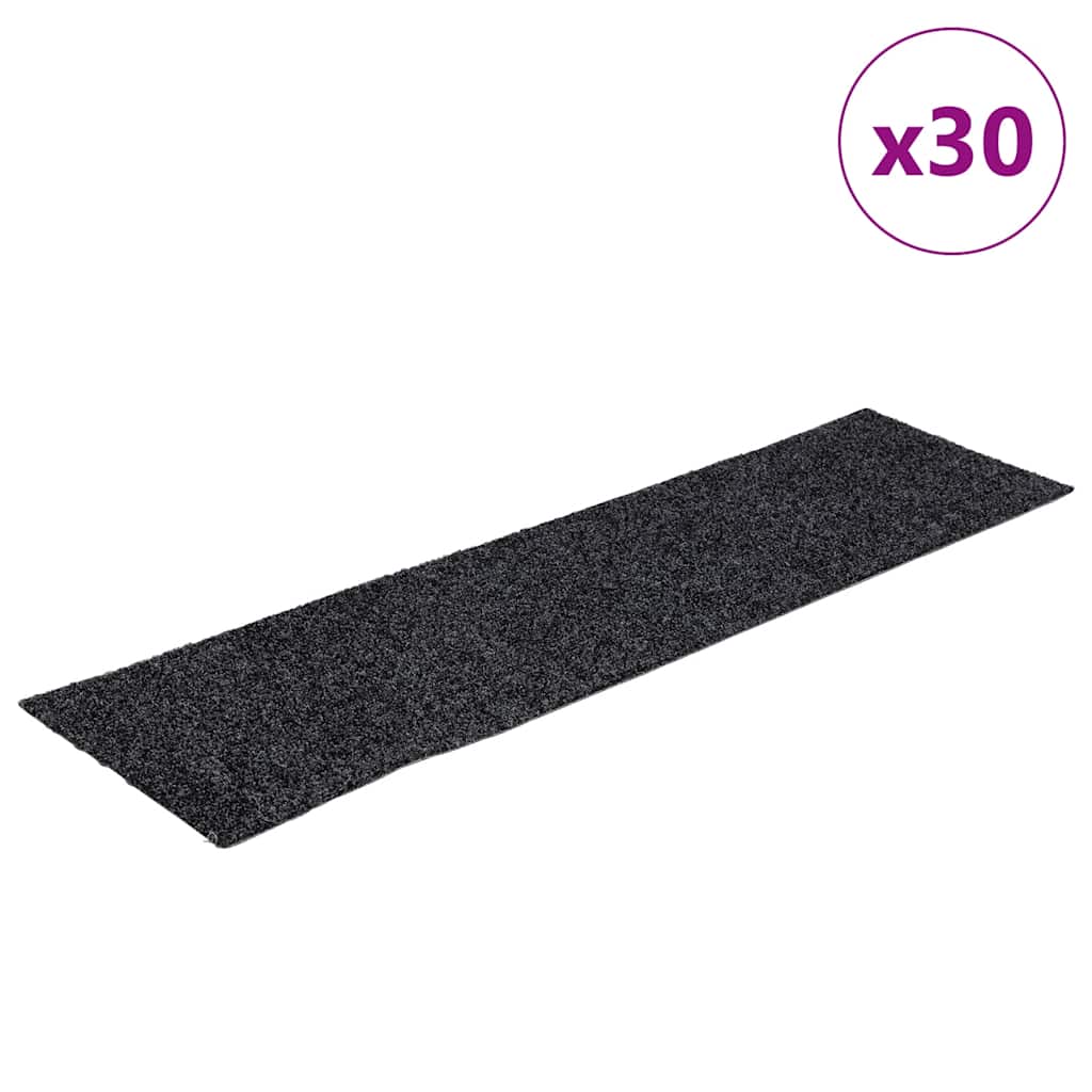Stufenmatten Selbstklebend 30 Stk. 76x20 cm Dunkelgrau Rechteckig
