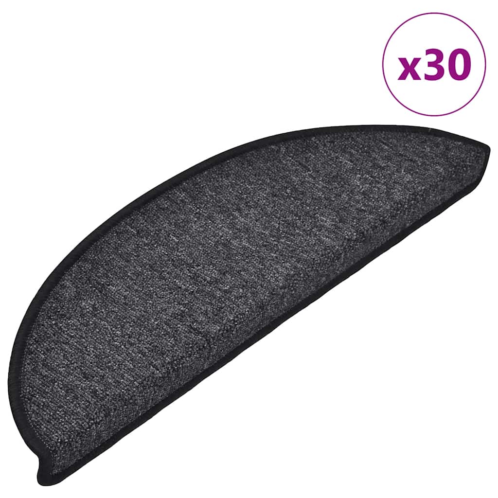 Stufenmatten 30 Stk. 56x17x3 cm Anthrazit Halbrund