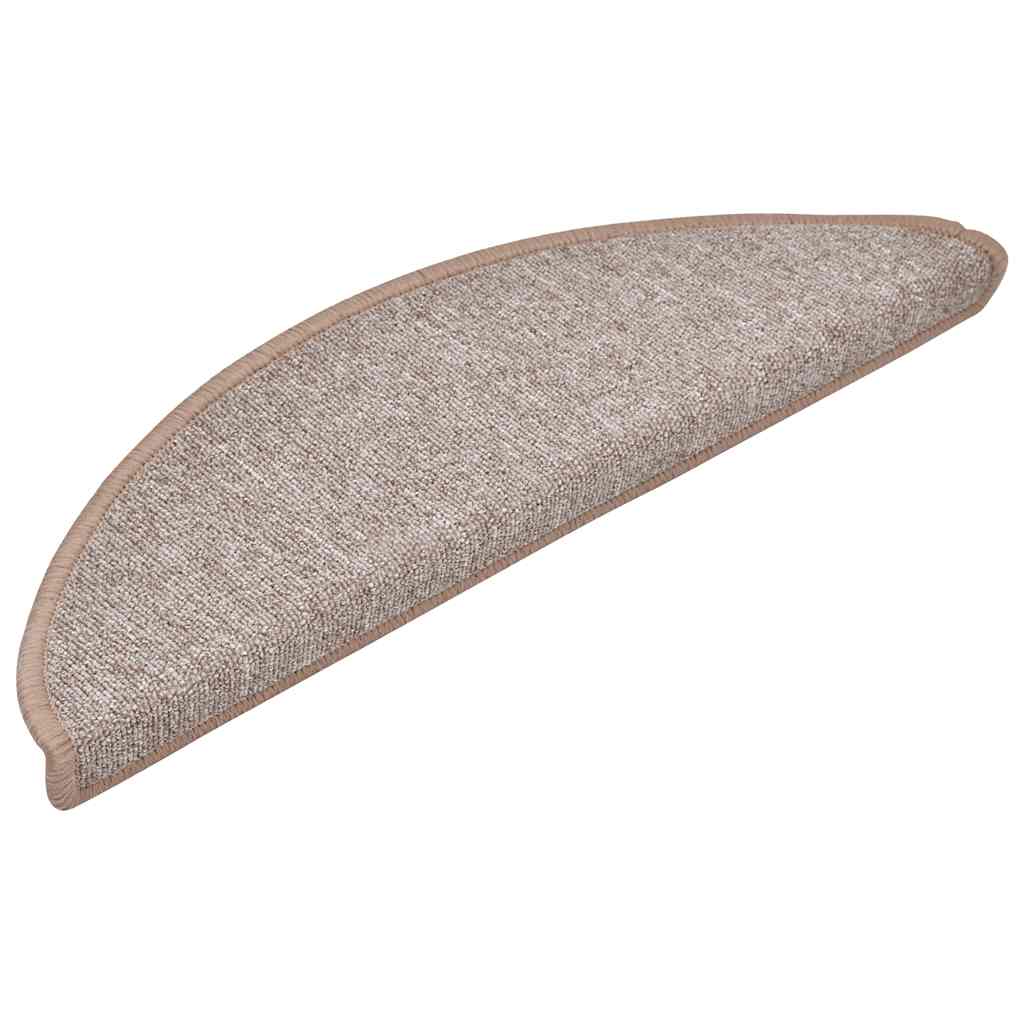 Stufenmatten 30 Stk. 56x17x3 cm Hellbraun Halbrund