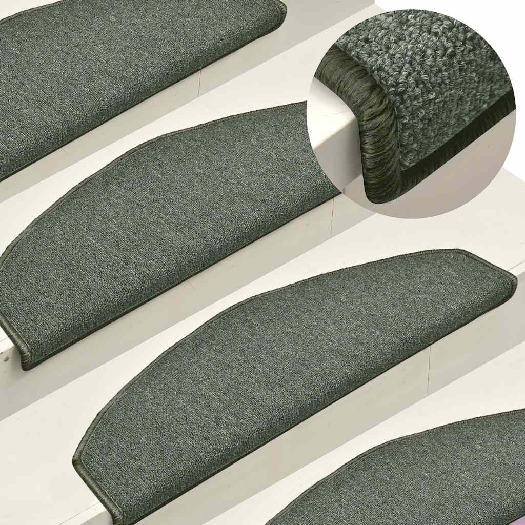 Stufenmatten 30 Stk. 65x24x4 cm Dunkelgrün Halbrund Groß