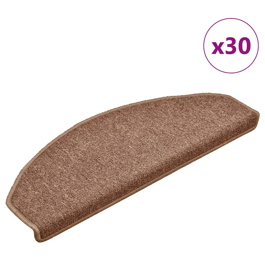 Stufenmatten 30 Stk. 65x24x4 cm Braun Halbrund Groß